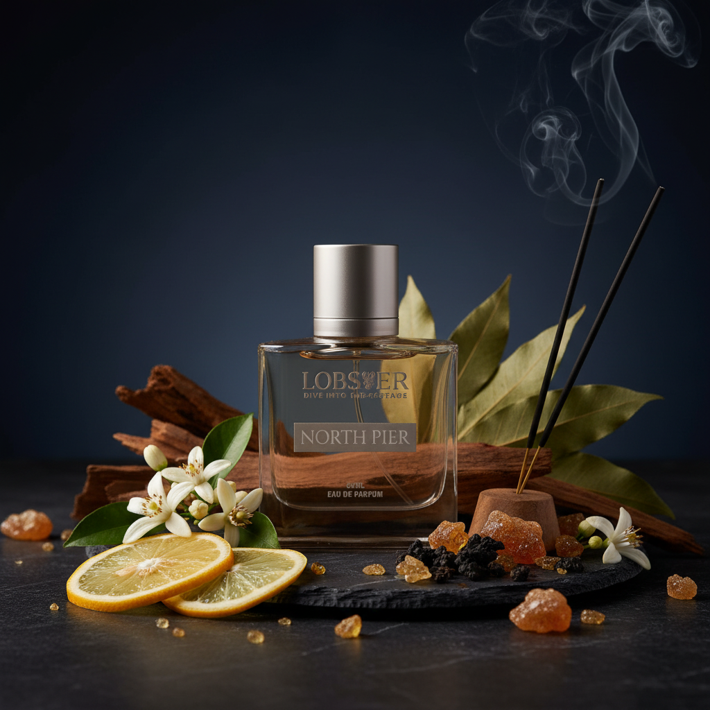 North Pier Lifestyle Image with Perfume Notes