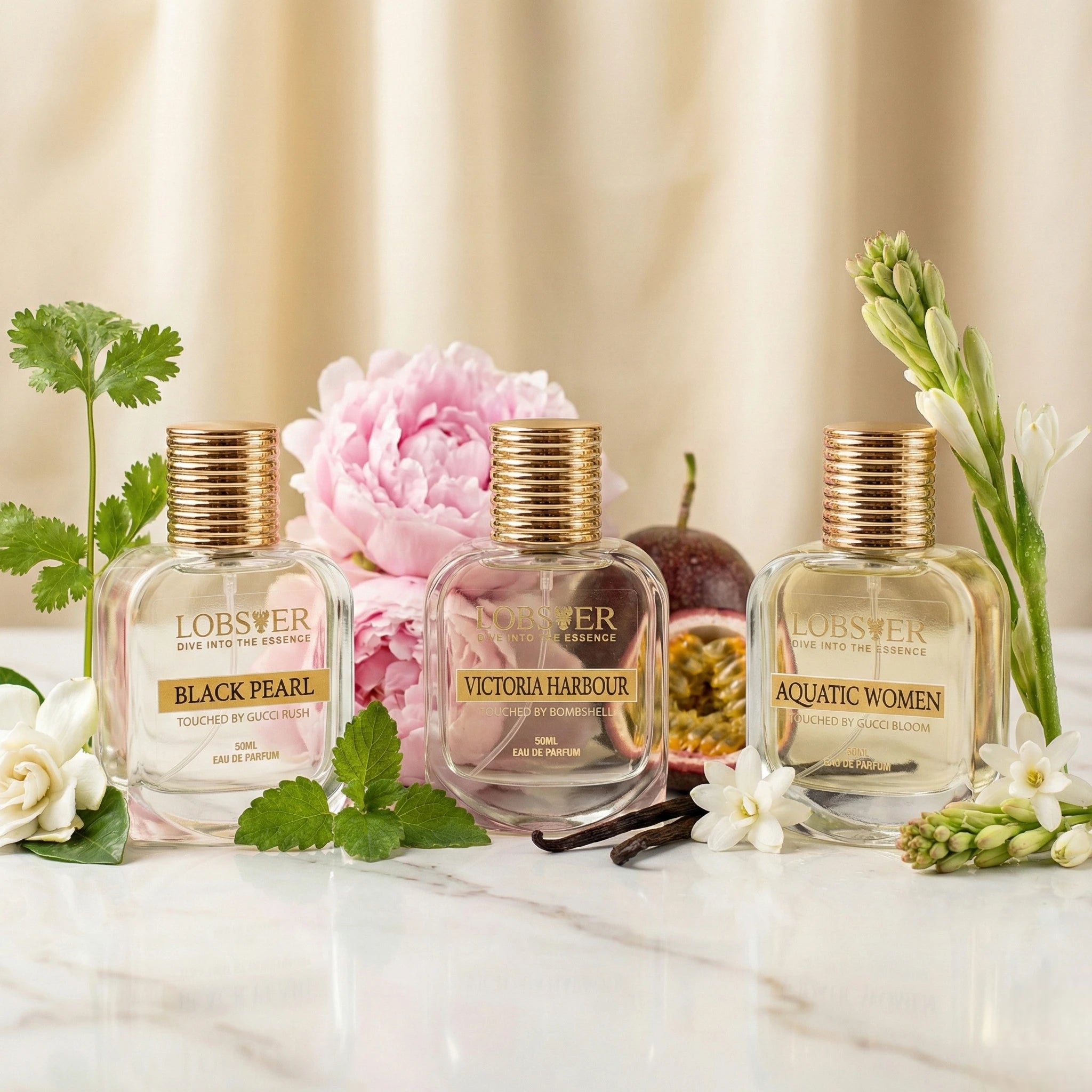 Women's Luxury Fragrance Trio - Aquatic, Victoria Harbour & Black Pearl